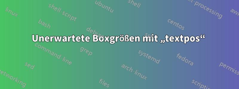 Unerwartete Boxgrößen mit „textpos“