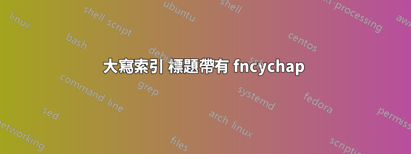 大寫索引 標題帶有 fncychap