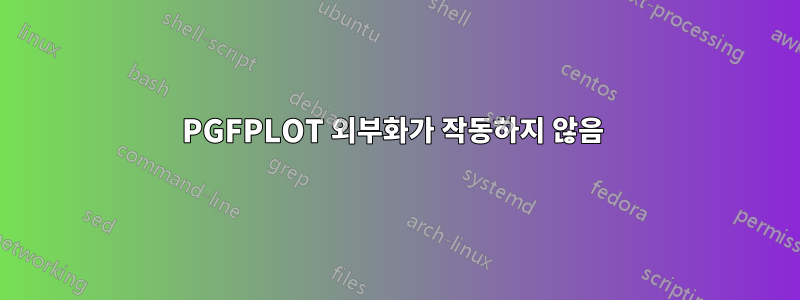 PGFPLOT 외부화가 작동하지 않음 