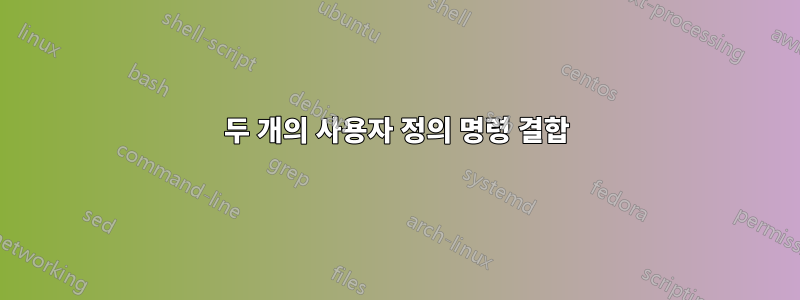 두 개의 사용자 정의 명령 결합