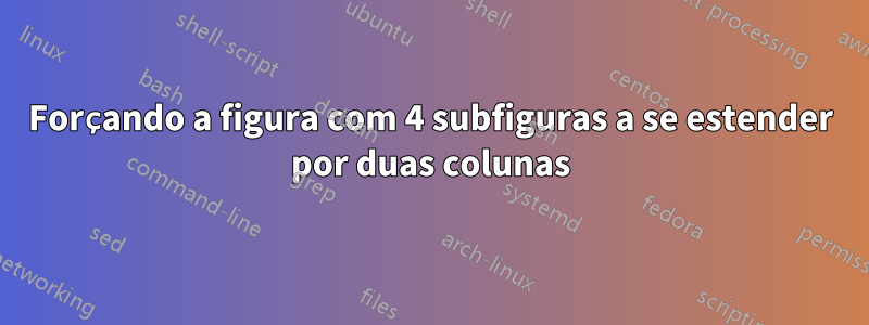 Forçando a figura com 4 subfiguras a se estender por duas colunas