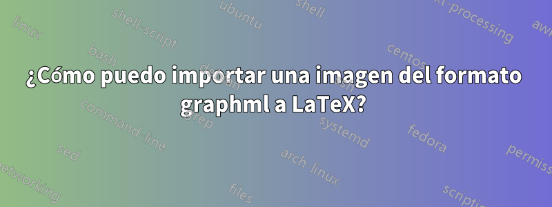 ¿Cómo puedo importar una imagen del formato graphml a LaTeX?