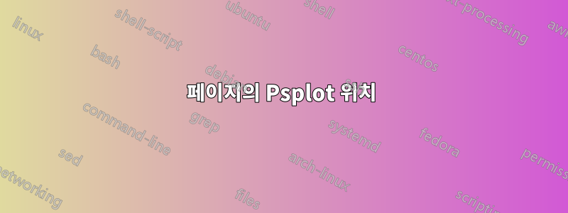 페이지의 Psplot 위치