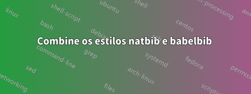 Combine os estilos natbib e babelbib