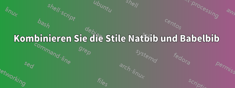 Kombinieren Sie die Stile Natbib und Babelbib