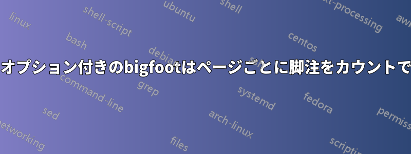 「para」オプション付きのbigfootはページごとに脚注をカウントできません