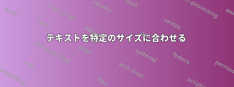 テキストを特定のサイズに合わせる