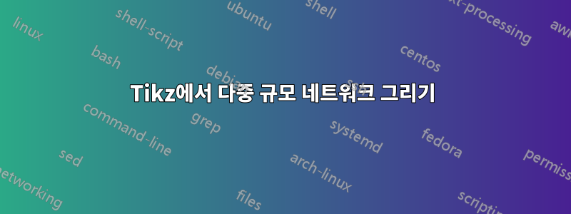 Tikz에서 다중 규모 네트워크 그리기