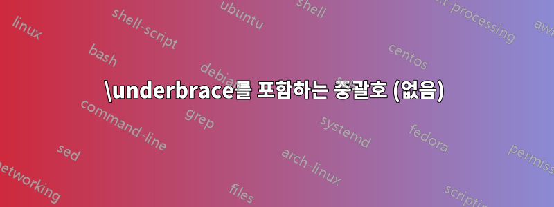 \underbrace를 포함하는 중괄호 (없음)