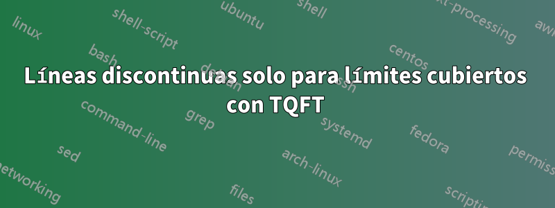 Líneas discontinuas solo para límites cubiertos con TQFT