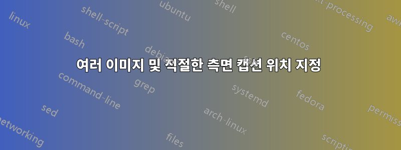 여러 이미지 및 적절한 측면 캡션 위치 지정
