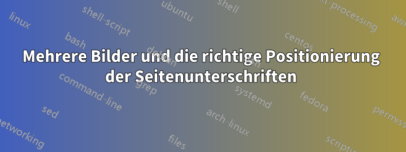 Mehrere Bilder und die richtige Positionierung der Seitenunterschriften
