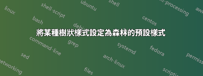 將某種樹狀樣式設定為森林的預設樣式