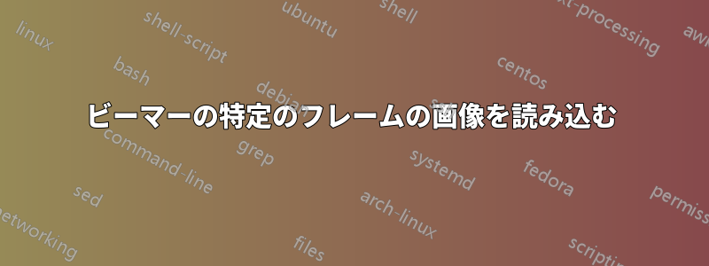 ビーマーの特定のフレームの画像を読み込む