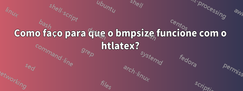 Como faço para que o bmpsize funcione com o htlatex?