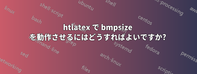 htlatex で bmpsize を動作させるにはどうすればよいですか?