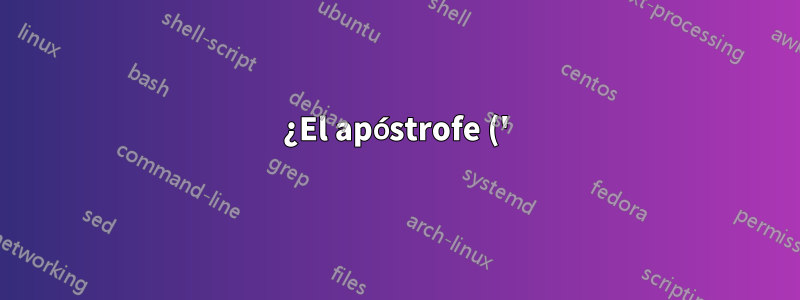 ¿El apóstrofe (') en BibTeX no es visible después de la compilación?