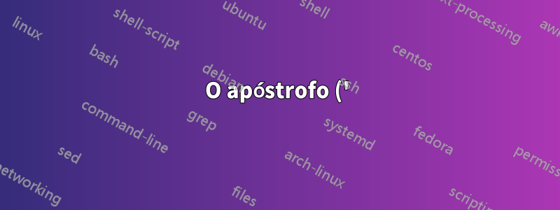 O apóstrofo (') no BibTeX não é visível após a compilação?