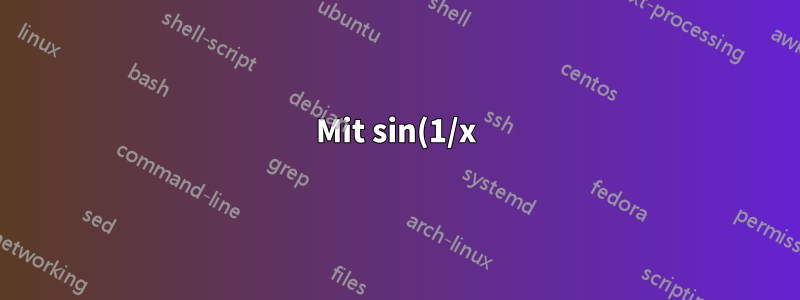 Mit sin(1/x) verknüpfte Funktionen grafisch darstellen