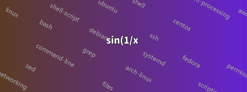 sin(1/x) 관련 함수 플로팅