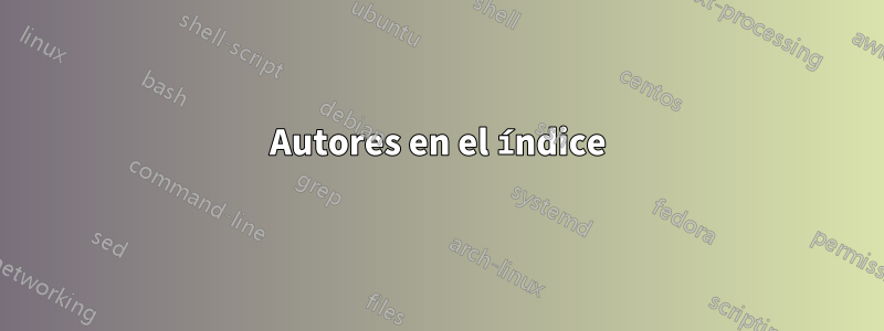 Autores en el índice