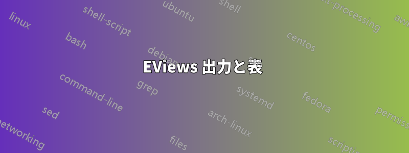 EViews 出力と表