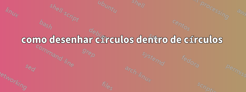 como desenhar círculos dentro de círculos