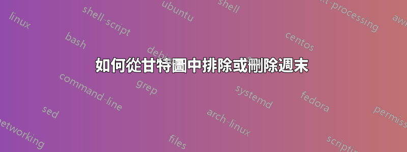 如何從甘特圖中排除或刪除週末