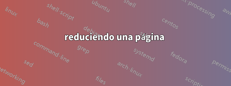 reduciendo una página