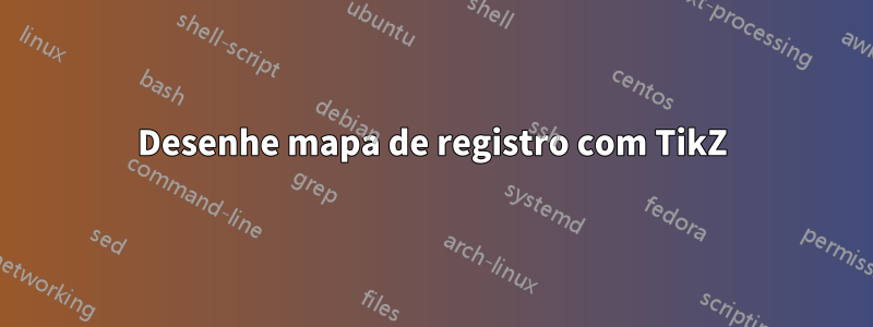 Desenhe mapa de registro com TikZ