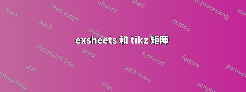 exsheets 和 tikz 矩陣