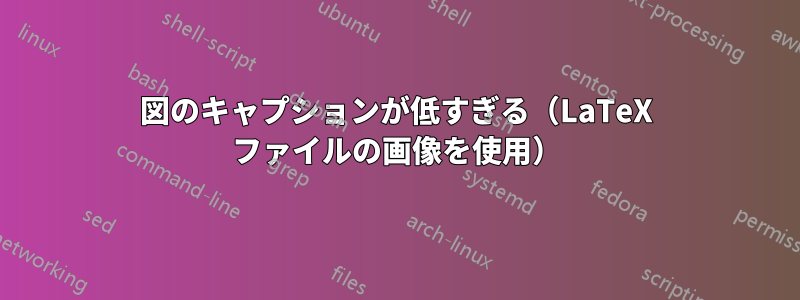 図のキャプションが低すぎる（LaTeX ファイルの画像を使用）