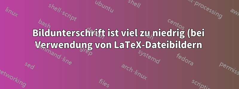 Bildunterschrift ist viel zu niedrig (bei Verwendung von LaTeX-Dateibildern)