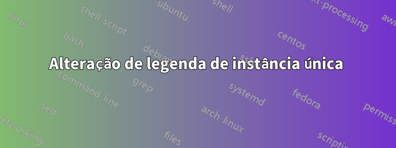 Alteração de legenda de instância única