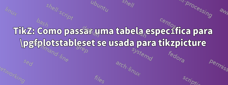 TikZ: Como passar uma tabela específica para \pgfplotstableset se usada para tikzpicture