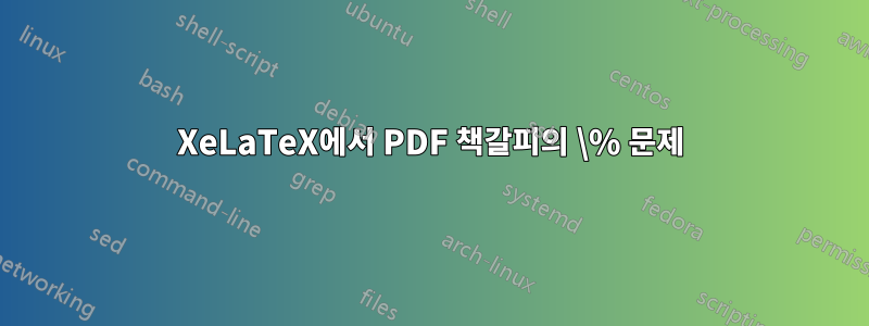 XeLaTeX에서 PDF 책갈피의 \% 문제