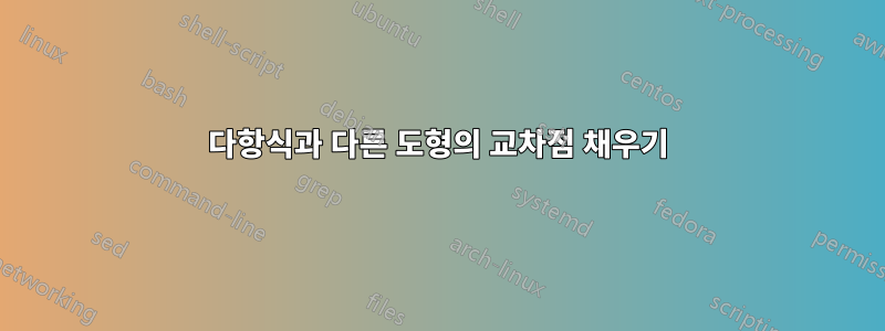 다항식과 다른 도형의 교차점 채우기