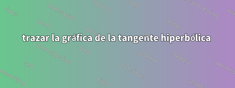 trazar la gráfica de la tangente hiperbólica