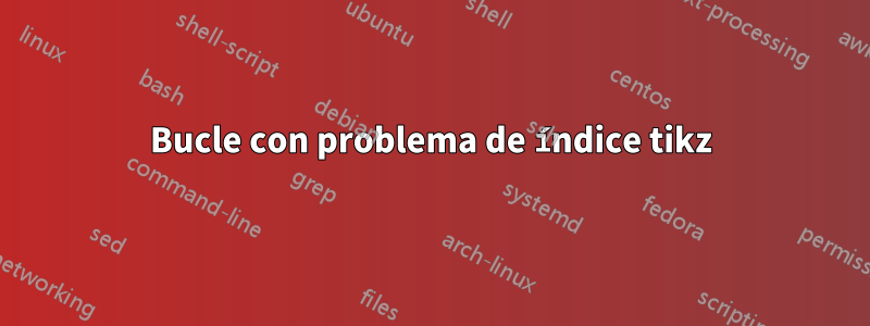 Bucle con problema de índice tikz