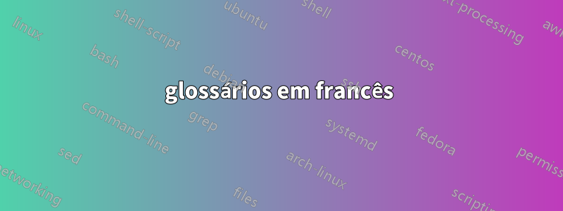 glossários em francês