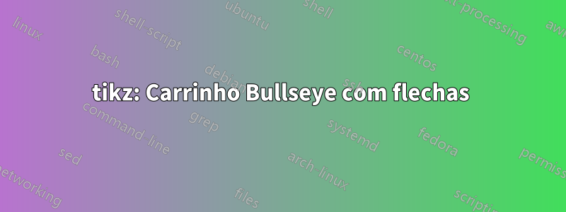 tikz: Carrinho Bullseye com flechas