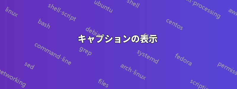 キャプションの表示