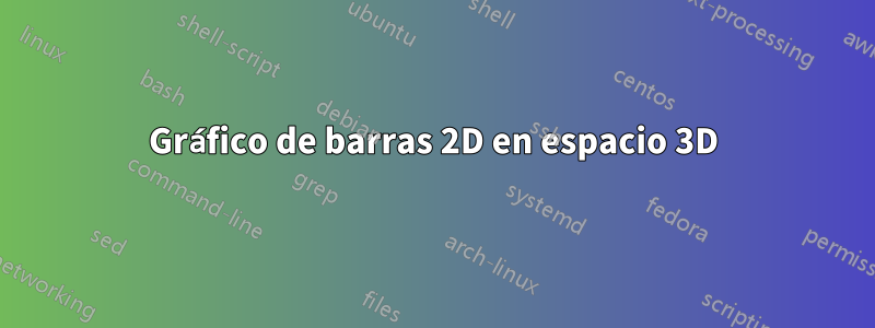 Gráfico de barras 2D en espacio 3D