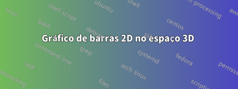 Gráfico de barras 2D no espaço 3D