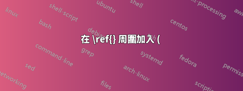 在 \ref{} 周圍加入 ()