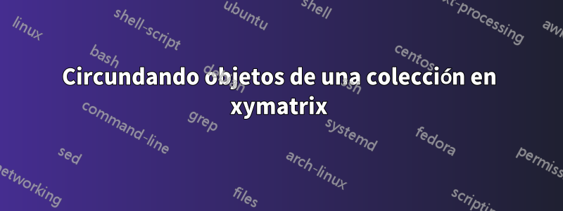 Circundando objetos de una colección en xymatrix