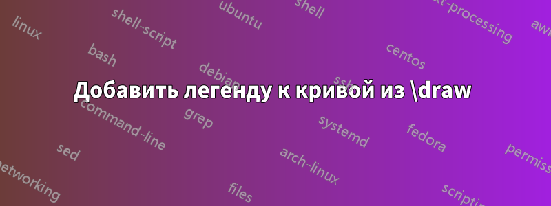 Добавить легенду к кривой из \draw