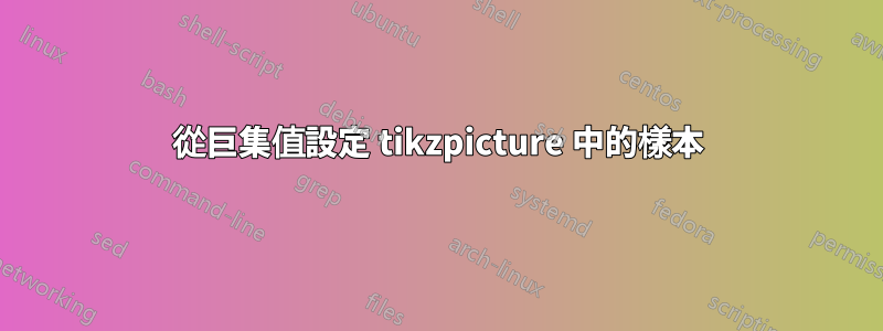 從巨集值設定 tikzpicture 中的樣本