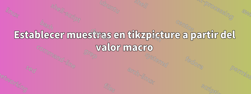 Establecer muestras en tikzpicture a partir del valor macro