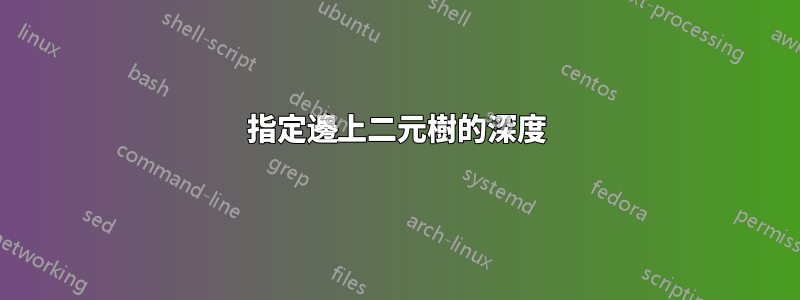 指定邊上二元樹的深度